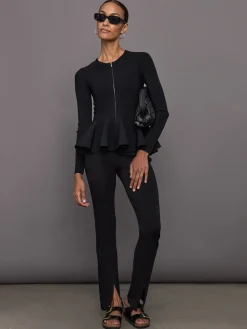 Peplum Zip Up