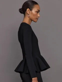 Peplum Zip Up
