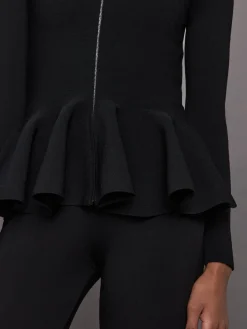 Peplum Zip Up