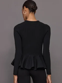 Peplum Zip Up