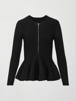 Peplum Zip Up