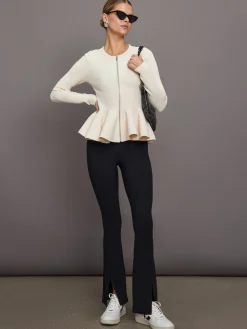 Peplum Zip Up