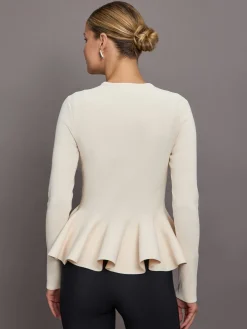 Peplum Zip Up
