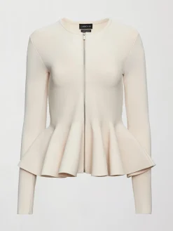 Peplum Zip Up
