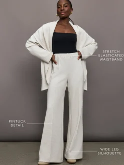 Pintuck Knit Pant in Interlock