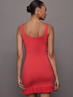 Pleated Hem Tennis Dress in Scuba