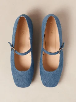 Por Do Sol Denim Ballet Flats