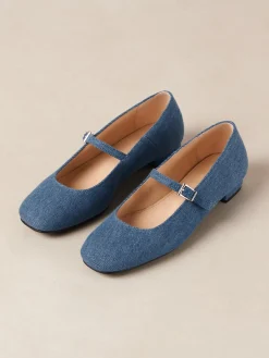 Por Do Sol Denim Ballet Flats