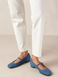 Por Do Sol Denim Ballet Flats