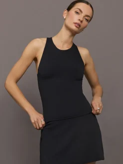 Racer High Neck Active Tank in Diamond Compression