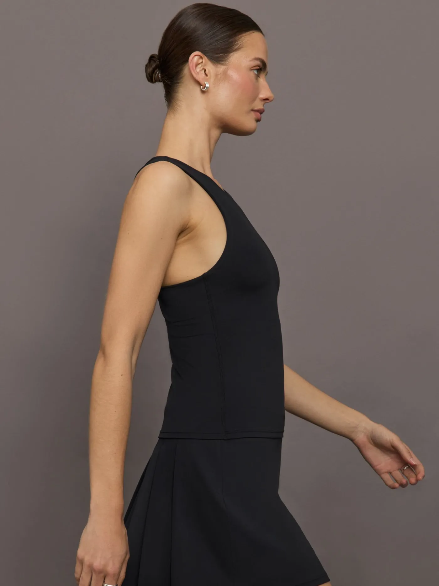 Racer High Neck Active Tank in Diamond Compression