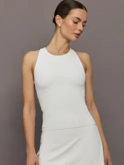 Racer High Neck Active Tank in Diamond Compression