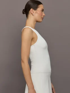 Racer High Neck Active Tank in Diamond Compression