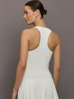 Racer High Neck Active Tank in Diamond Compression