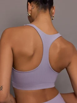 Racerback Bra in Ribbed Melt