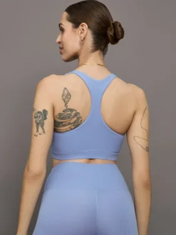 Racerback Bra in Ribbed Melt