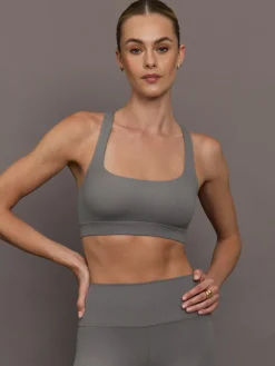 Racerback Bra in Ribbed Melt