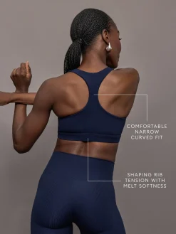 Racerback Bra in Ribbed Melt
