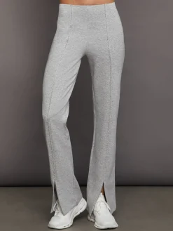 Rhinestone Front Slit Sweatpant