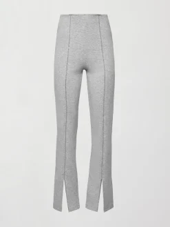 Rhinestone Front Slit Sweatpant