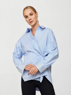RHINESTONE OVERSIZED BUTTON UP SHIRT