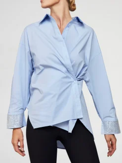 RHINESTONE OVERSIZED BUTTON UP SHIRT