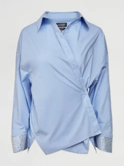 RHINESTONE OVERSIZED BUTTON UP SHIRT