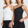 Ribbed Jersey One Shoulder Tank Multipack