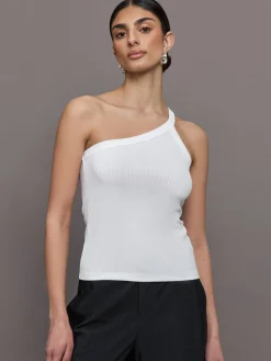 Ribbed Jersey One Shoulder Tank Multipack