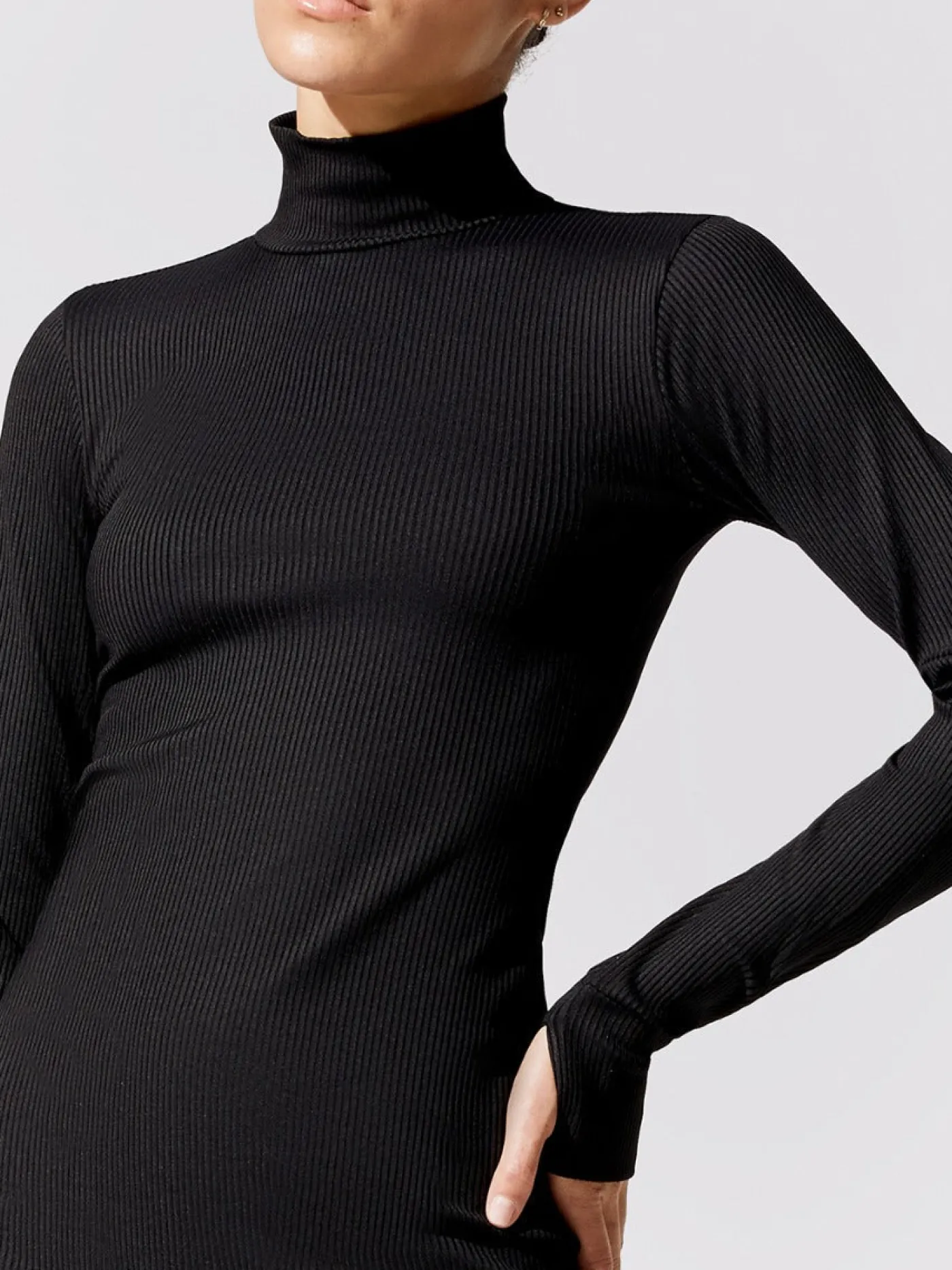 Ribbed Long Sleeve Dress