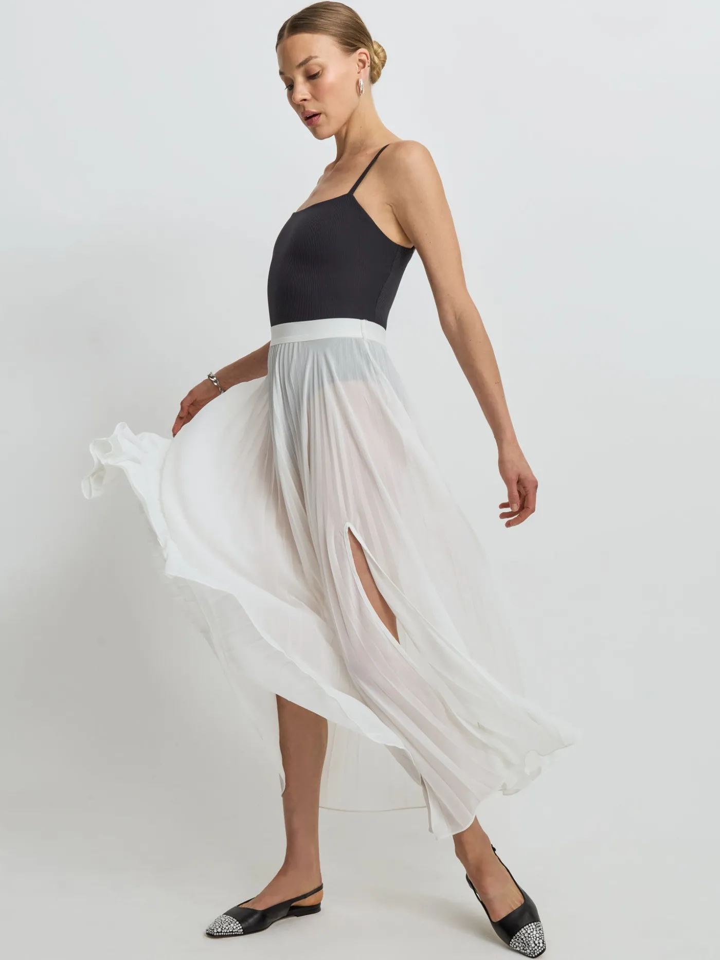 Ribbed Melt Bodysuit & Mesh Skirt Bundle