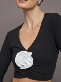 Rosette Long Sleeve Top in Melt