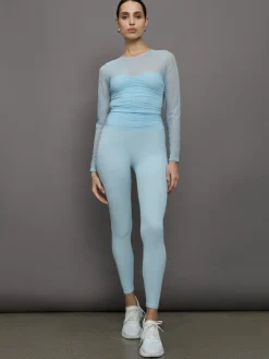 Ruched Mesh Legging in Melt