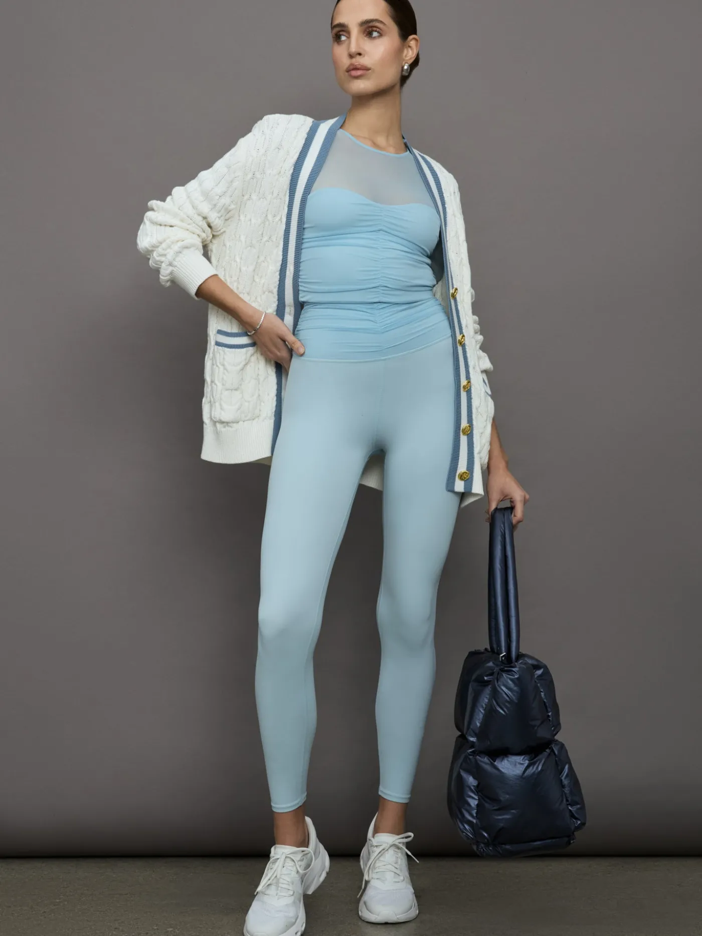 Ruched Mesh Legging in Melt