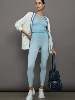 Ruched Mesh Long Sleeve Top in Melt