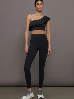 Ruffle One Shoulder Bra in Diamond Compression