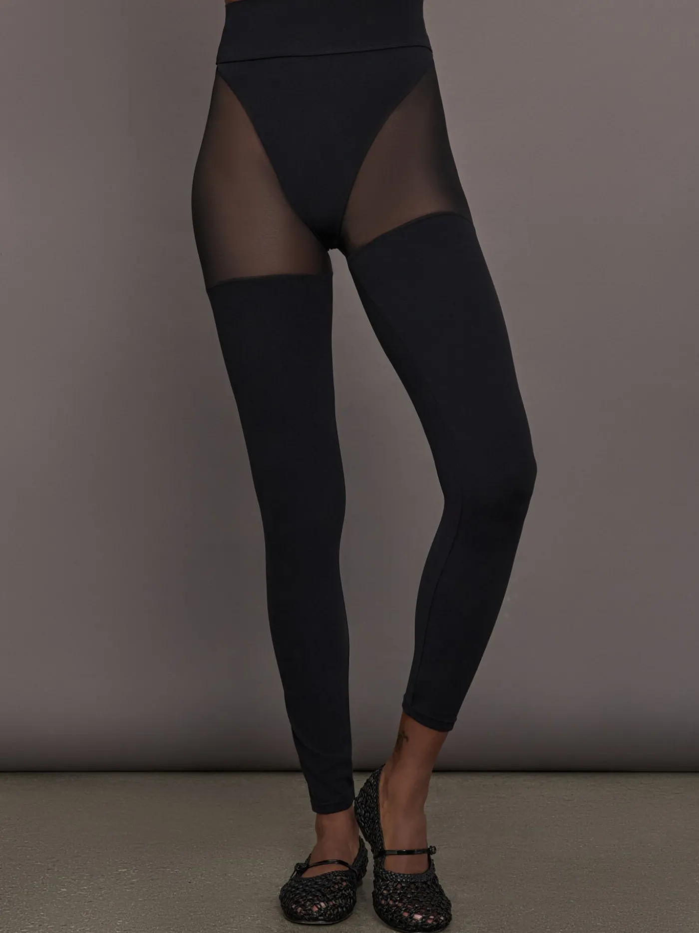 Sheer Thigh High Legging in Melt