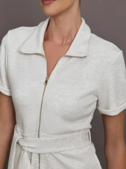 Short Romper in Interlock