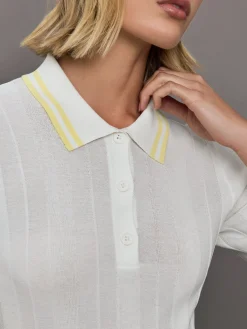 Short Sleeve Collared Tennis Top