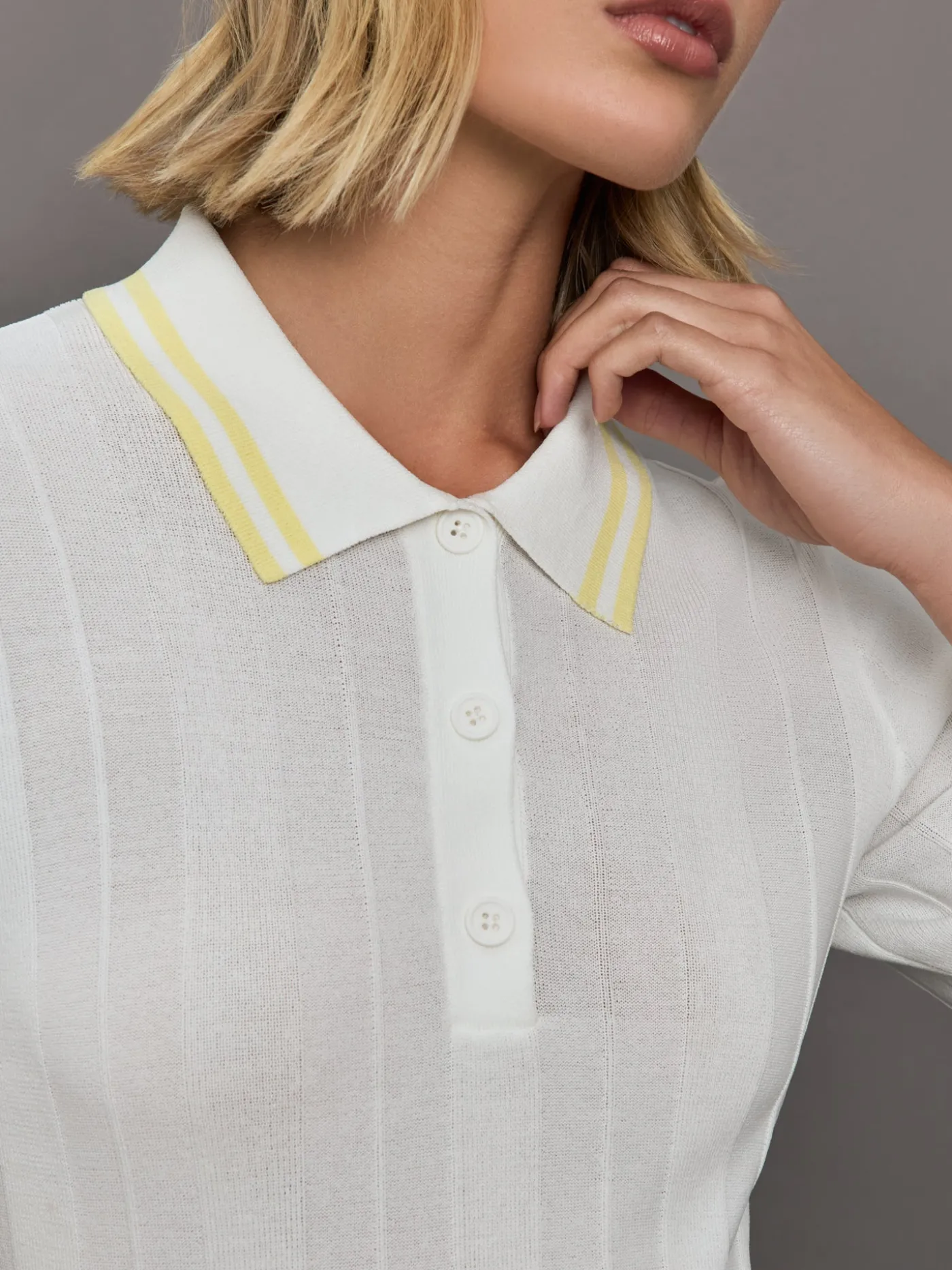 Short Sleeve Collared Tennis Top