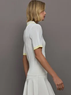 Short Sleeve Collared Tennis Top
