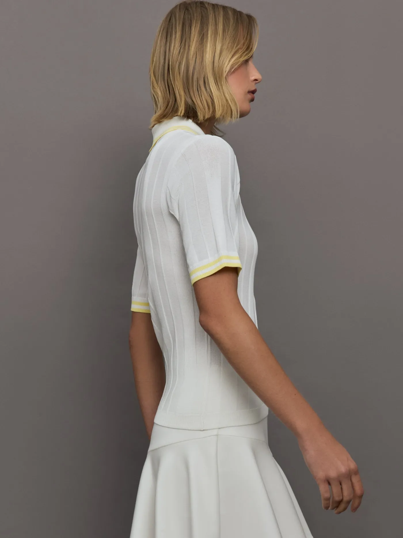 Short Sleeve Collared Tennis Top
