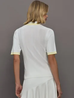 Short Sleeve Collared Tennis Top