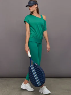 Short Sleeve Off Shoulder Sweatshirt in French Terry