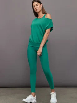 Short Sleeve Off Shoulder Sweatshirt in French Terry
