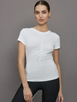 Short Sleeve Ruched Front Tee