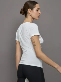 Short Sleeve Ruched Front Tee