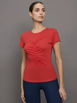 Short Sleeve Ruched Front Tee