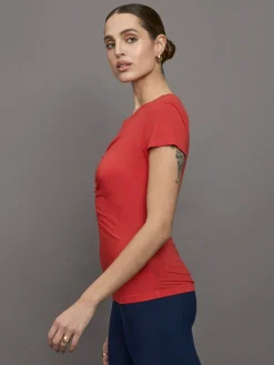 Short Sleeve Ruched Front Tee