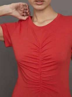 Short Sleeve Ruched Front Tee